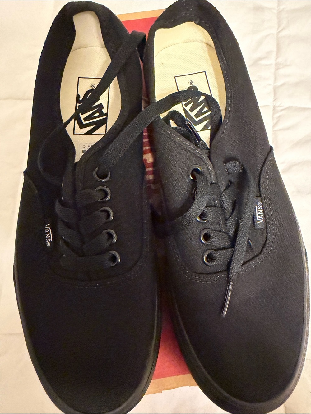Vans Black Canvas Authentic Low-Top Sneakers